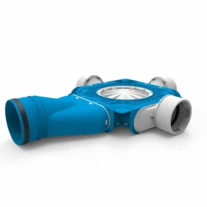 Populair Vent-Axia Uniflexplus ventilatie samengestelde verdeler 3x Ø90mm met horizontale tuit Ø125mm