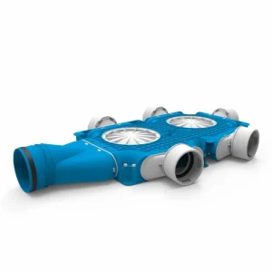 Meest Verkocht Vent-Axia Uniflexplus ventilatie samengestelde verdeler 5x Ø90mm met horizontale tuit Ø125mm