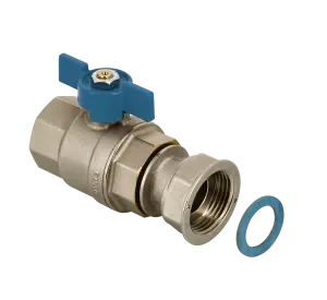 BONFIX Kogelkraan 1″ wartel x 1″ bi.dr. + blauwe vlindergr. Alleen Vandaag