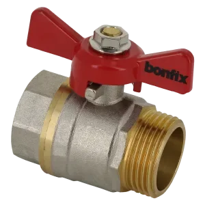 BONFIX Kogelkraan 1″ bi.dr. x 1″ bu.dr. + vlindergreep PN25 Snelle Levering