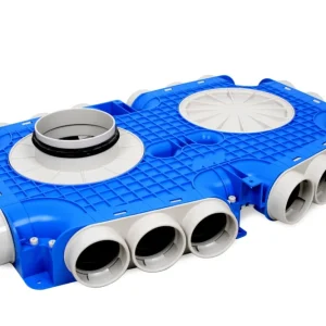 Vent-Axia Uniflexplus ventilatie hoofdverdeelbox 18x Ø69mm met tuit Tuit diameter Ø160mm Finale Uitverkoop