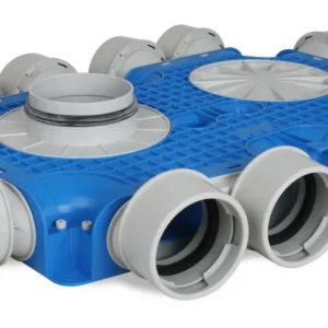 Op = Op Vent-Axia Uniflexplus ventilatie subverdeelbox 12x Ø90mm met tuit Tuit diameter Ø180mm