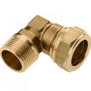 Bonfix messing draadknie 90 graden knel x buitendraad 15 x 1/2 inch Premium