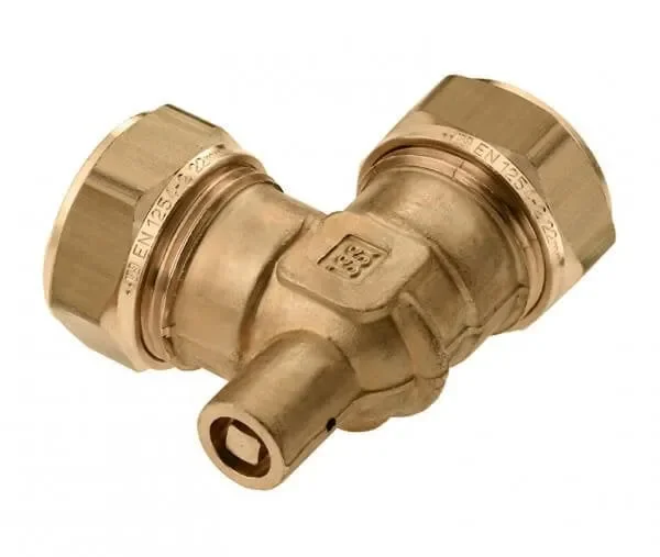 Bonfix messing knie met ontluchting 90 graden 2x knel 15mm knel Express Levering