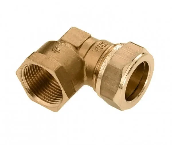 Bonfix messing schroefknie 90 graden knel x binnendraad 15 x 1/2 inch Snelle Levering