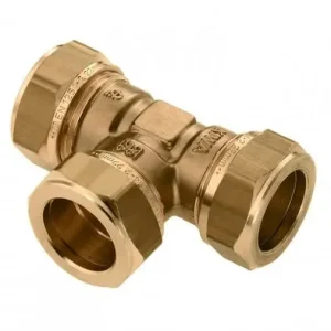 Bonfix messing T-stuk 90 graden 3x knel 15mm knel Lage Prijs