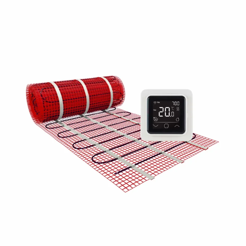 Actieprijs 123Heat Vloerverwarmingsmat Set 1 m2- 150 Watt incl. Wifi thermostaat zwart