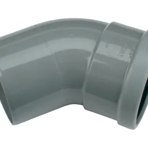 PVC Manchet Bocht 45° grijs 110 SN8 M/S Premium