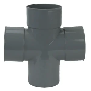PVC Lijm Dubbel T-Stuk 90° grijs 40X40 3MS Bestseller