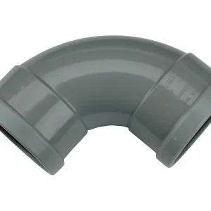 PVC Manchet Bocht 90° grijs 125 SN4 M/M Beste Prijs