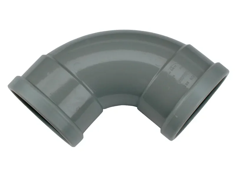 PVC Manchet Bocht 90° grijs 125 SN4 M/M Beste Prijs