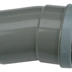 Fabrieksprijs PVC Manchet Bocht 15° grijs 125 SN4 M/S