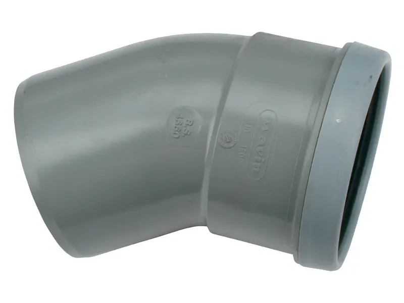 PVC Manchet Bocht 30° grijs 125 SN4 M/S Dagaanbieding