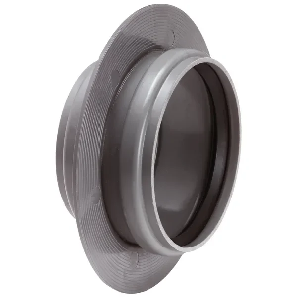 PVC Manchet Inst.mof + Flens/Stootrand grijs 125 Voordeelprijs