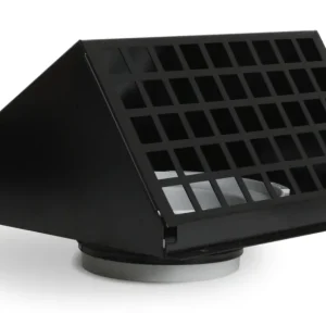 Vent-Axia VMR 174 Z / Geveldoorvoer Alu Ø174 RAL9005 zwart Direct Beschikbaar