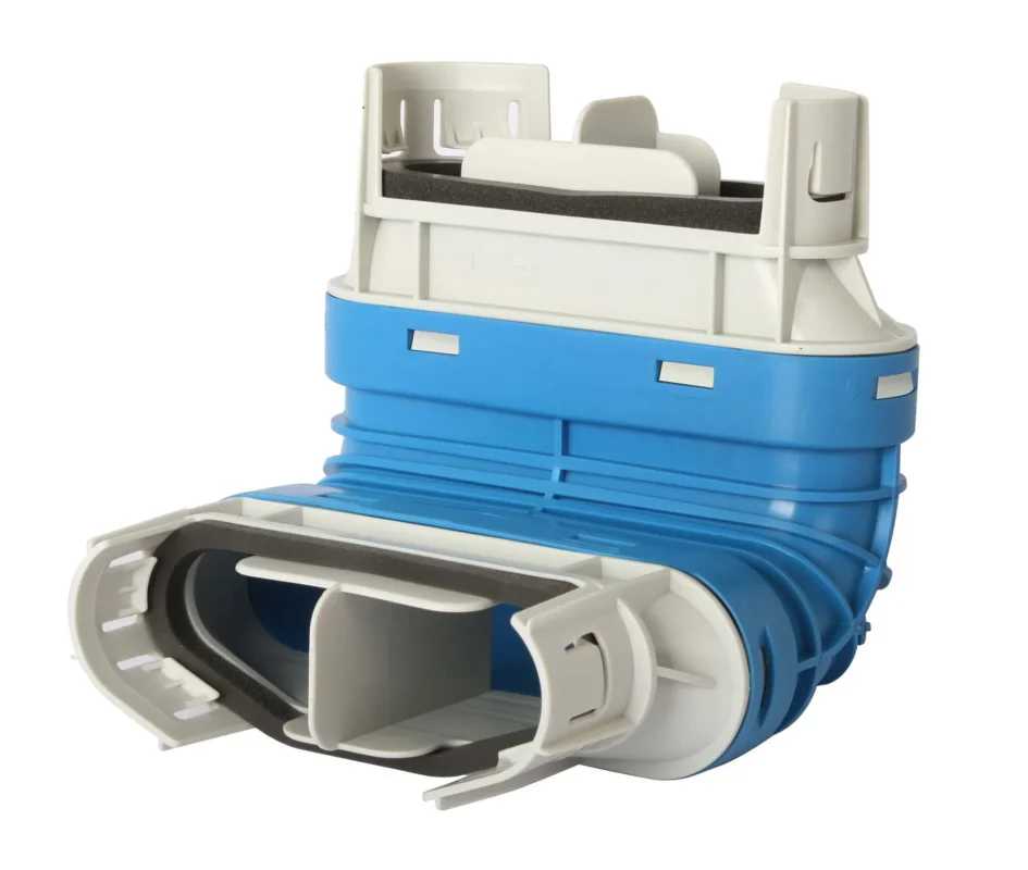 Vent-Axia Uniflexplus verticale bocht 90° tbv slang 132×52 ovaal onder Nieuw
