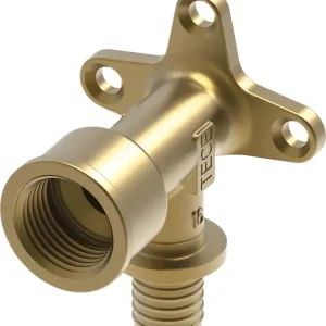 Laatste Kans TECEflex muurplaat standard messing uitgang 54 mm lang 16 x 1/2″