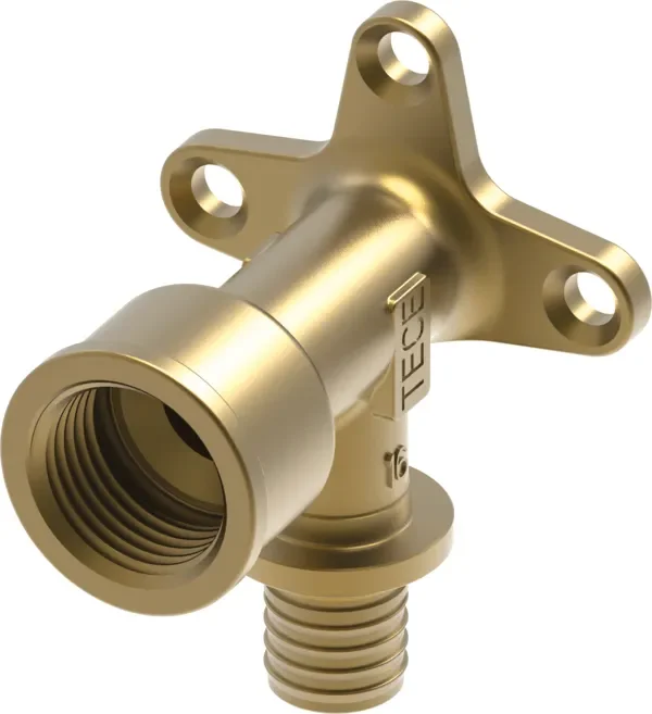 Laatste Kans TECEflex muurplaat standard messing uitgang 54 mm lang 16 x 1/2″