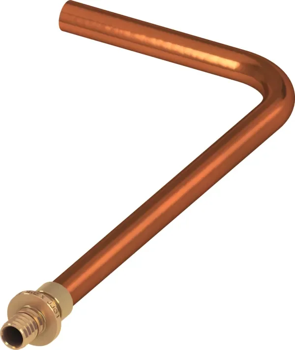 TECEflex overgangsstuk van TECEflex naar koperbuis met 90° bocht afmeting 16 x 15 mm Cu Weekendaanbieding
