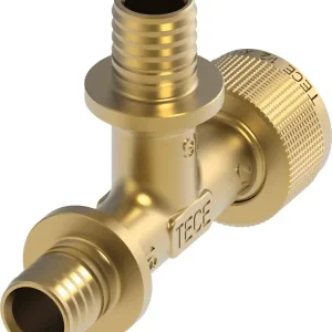 Dagaanbieding TECEflex snel adapter T-stuk doorgang silicium brons 16 mm x 16 mm x 1/2″