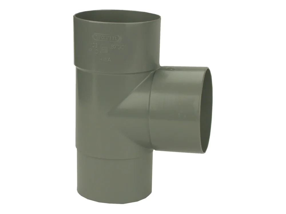 Tijdelijk Beschikbaar PVC HWA T-Stuk 90° grijs 80 M/VS