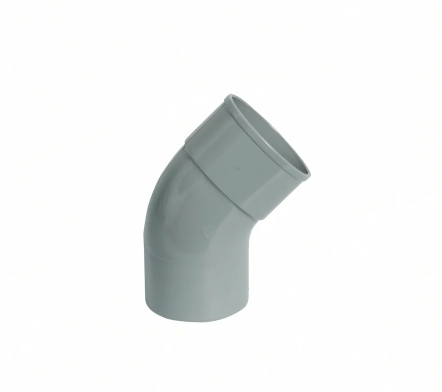 PVC HWA Bocht 45° grijs 100 M/S Beperkt Aanbod