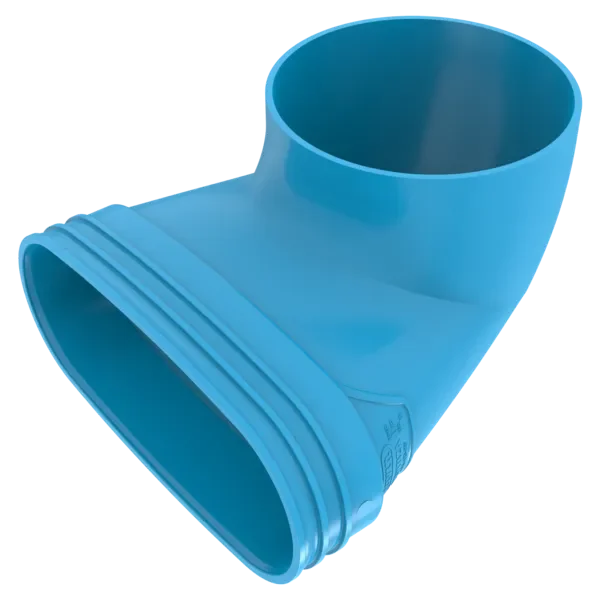 Wavin Ventiza Eindst.90° 195×125 H=50 M/M Beperkt Aanbod