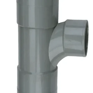 Laatste Versie PVC Stroom T-stuk 90° grijs 125 3xM