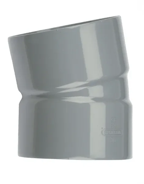 PVC Lijm Bocht 15° grijs 125 M/M Laatste Kans