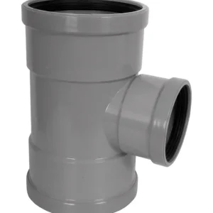 PVC Manchet T-stuk 90° grijs 125×110 SN4 3M Shop Nu