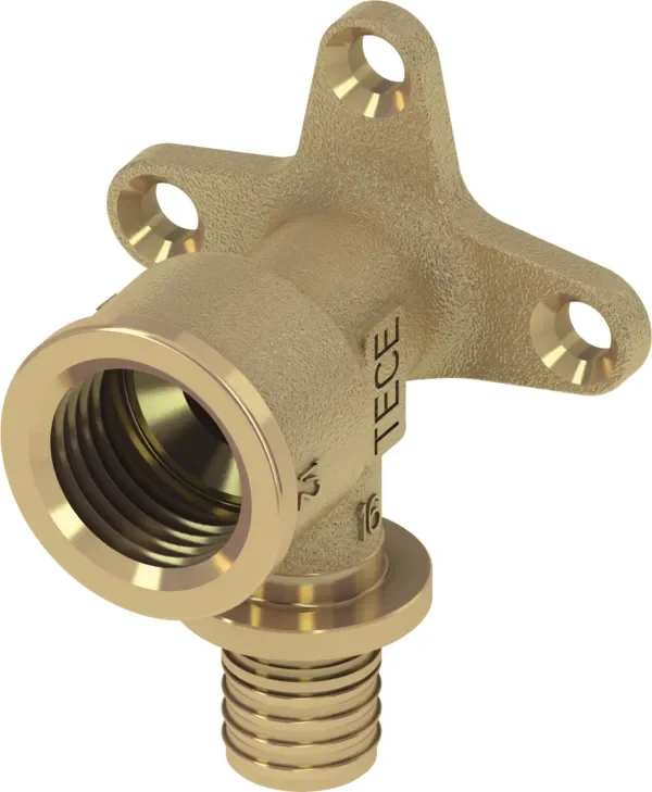 TECEflex muurplaat standaard messing 16 mm x Rp 1/2″ Hoge Kwaliteit
