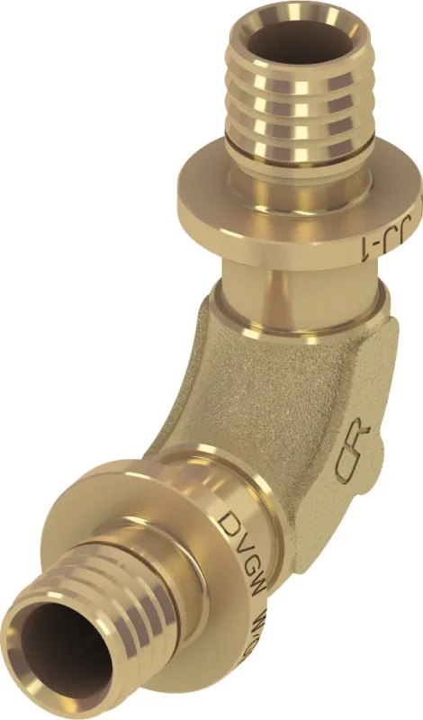 Nu Kopen TECEflex knie 90° stromend silicium brons met min. drukverlies 16 mm x 16 mm