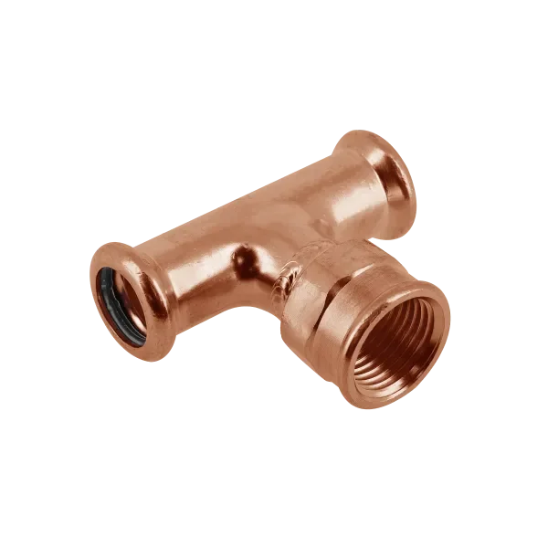 Betrouwbaar BONFIX M-press roodkoper water T-stuk binnendraad 15 x 1/2” x 15 mm