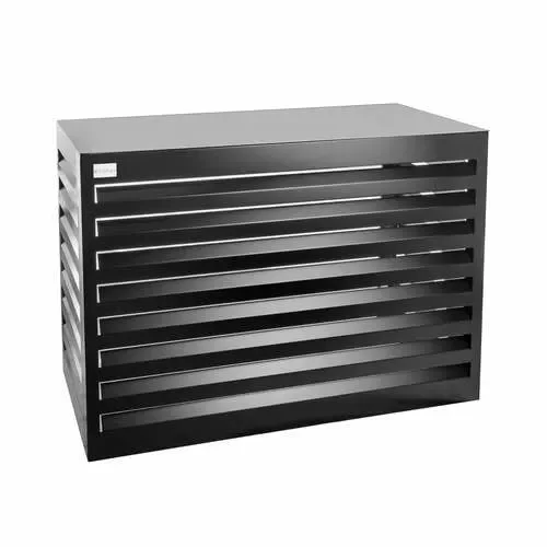 Tijdelijk Beschikbaar Omkasting Medium zwart aluminium gepoedercoat 800 x 1100 x 550 mm