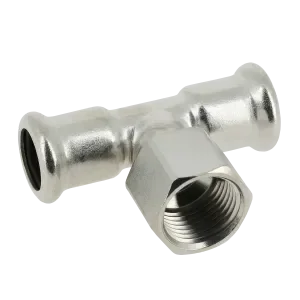 BONFIX M-press RVS-water T-stuk 15 x 1/2″ bi.dr. x 15 mm Flitsaanbieding