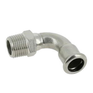 BONFIX M-press RVS-water bocht 90° 1/2″ bu.dr. x 15 mm Express Levering