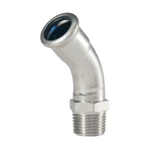 Korting BONFIX M-press RVS-water bocht 45° 1/2″ bu.dr. x 15 mm