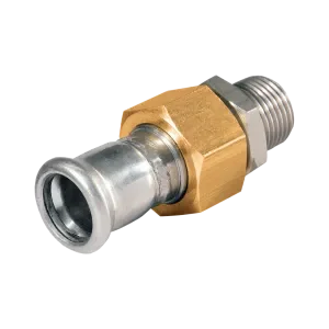 Premium BONFIX M-press RVS-water 3-del. kopp. vlakd 1/2″ bu.x 15 mm