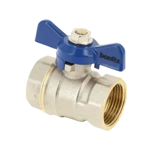 BONFIX Kogelkraan 3/4″ bi.x3/4″ bi. +blauwe vlindergr. PN25 Nieuw