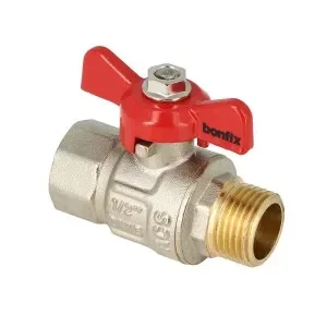 Alleen Vandaag BONFIX Kogelkraan 1/4″ bi.dr. x 1/4″ bu.dr. +vlindergreep
