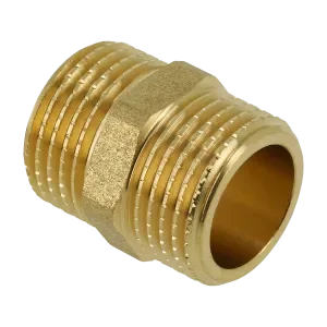 BONFIX Draad messing dubbele nippel 1/8″ bu.dr. Op = Op