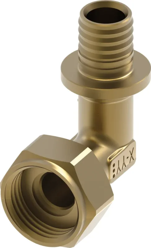 TECEflex-hoekverbinding vlakafdichtend standaard messing 16 mm x 1/2″ Laatste Kans