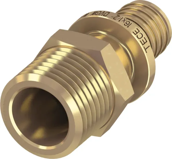 Aanbieding TECEflex puntstuk standaard messing 14 mm x R 1/2″