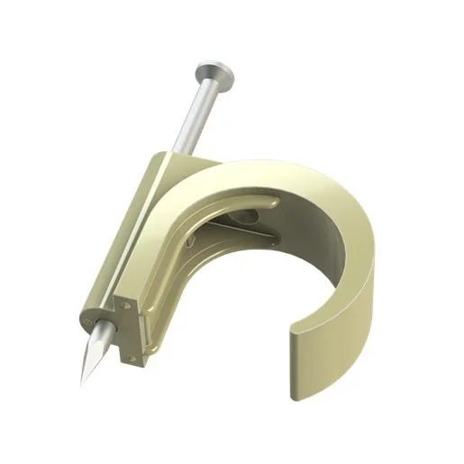 Direct Verzonden JMV spijkerclip voor vastzetten van flexbuis, 16-19/20mm, creme