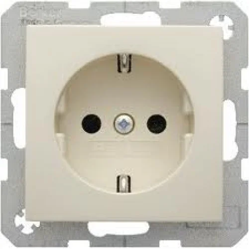 Beperkt Aanbod Berker 47238982 wandcontactdoos randaarde kinderveilig creme glanzend