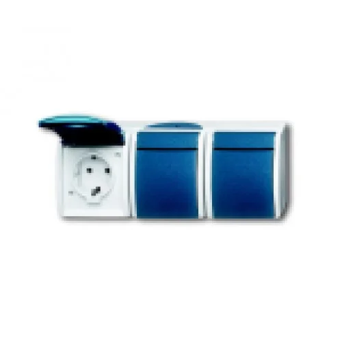 Superprijs Busch-Jaeger 2300/3 EW-53 drievoudige wandcontactdoos opbouw waterdicht
