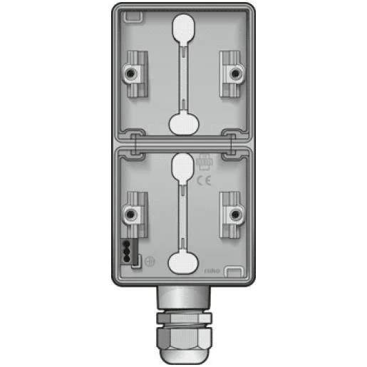 Niko 700-84251 Hydro opbouwdoos dubbel 1-ingang grijs Lage Kosten