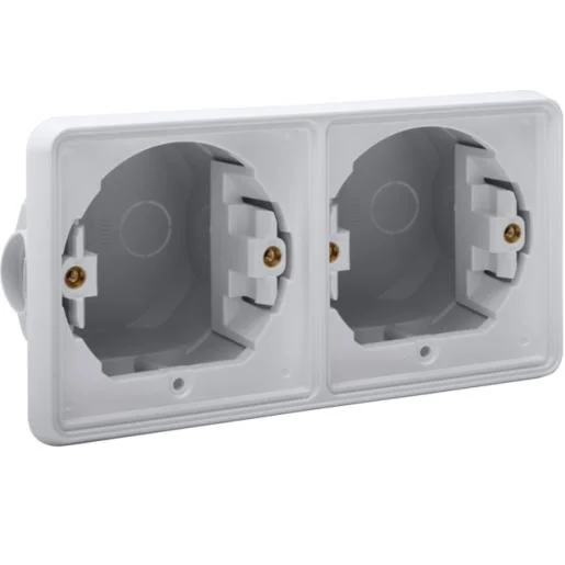 Niko 700-75000 inbouwkader 2-voudig voor montage in de wand/plafond horizontaal grijs Nieuw