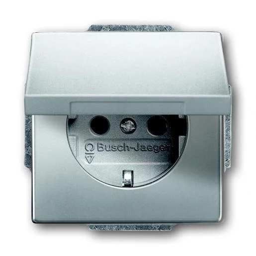 Busch-Jaeger 20 EUK-866 Pure stainless steel wcd Inbouw RA 1V met klapdeksel Gecertificeerd