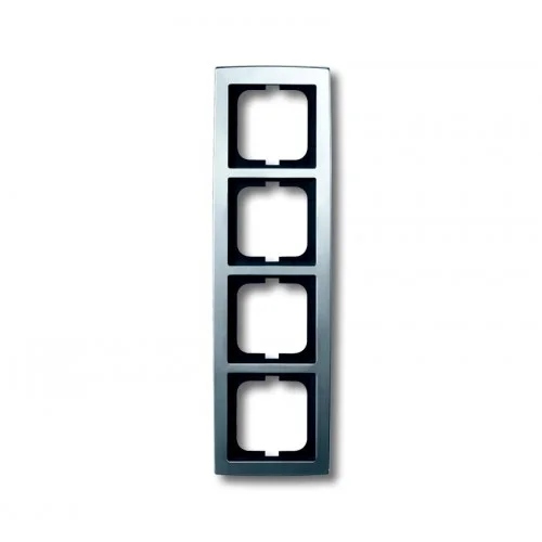 Busch-Jaeger 1724-80 Solo afdekraam 4-voudig mat-chroom Premium